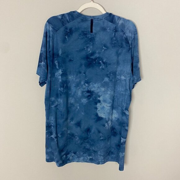 Lululemon Always Agile Short Sleeve T Shirt Diamond Tie Dye True Navy Chambray - Picture 4 of 6